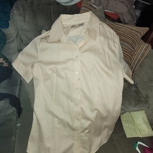 Banana republic size 4 button down 3/4 sleeve non-iron